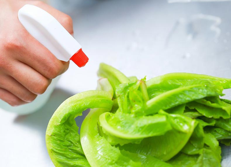 شستن سبزی با سرکه