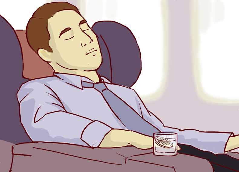 استراحت در هواپیما