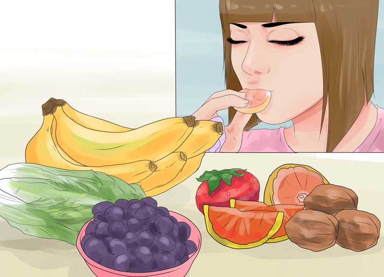 مصرف میوه و از بین بردن جوش صورت