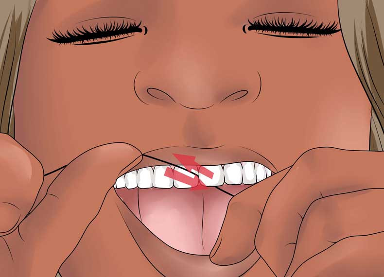 آموزش کشیدن نخ دندان