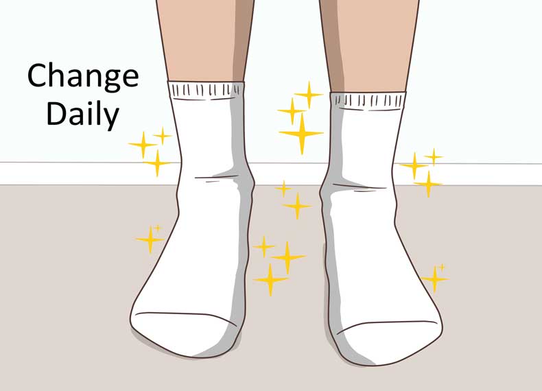 جوراب برای کاهش عرق پا
