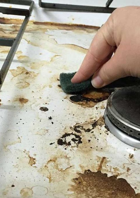 تمیز کردن و جرم گیری اجاق گاز